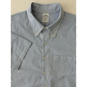 Brooks Brothers Men XL Original Polo Shirt All Cotton Short Sleeve Stripes